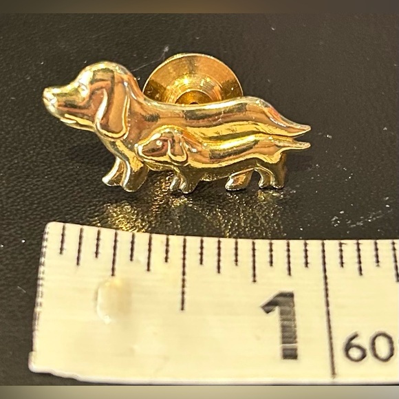 1985 Vintage 18k Italian Gold Dachshund Pin/Brooch - Picture 2 of 5